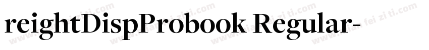 reightDispProbook Regular字体转换